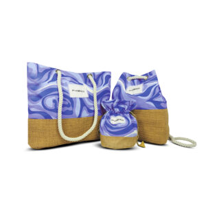 Abstract Canvas & Heavy Jute Beach Bags