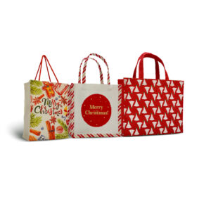 Merry Christmas Jute & Canvas Bags